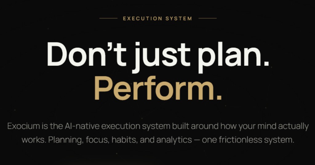 Native Execution Engine Exocium — AI-Native Execution System That Adapts to You